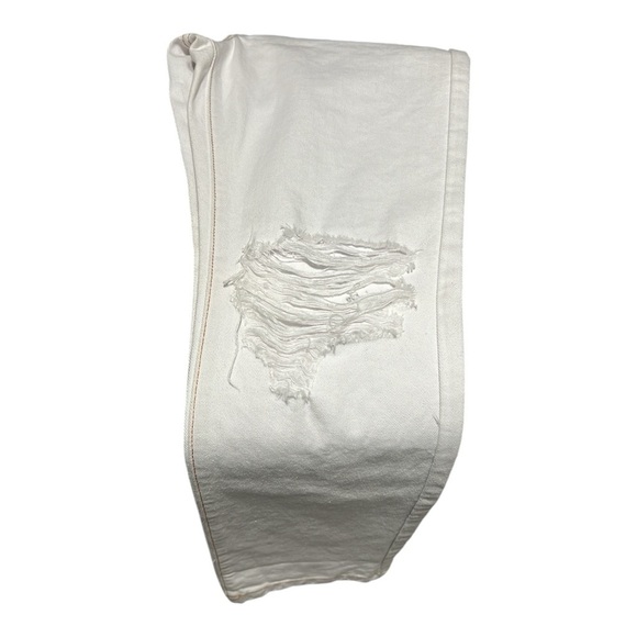 WeWoreWhat Icon Jean Zic Classic High-Waist Boot-Cut Stretch Twill White Denim - Picture 13 of 13